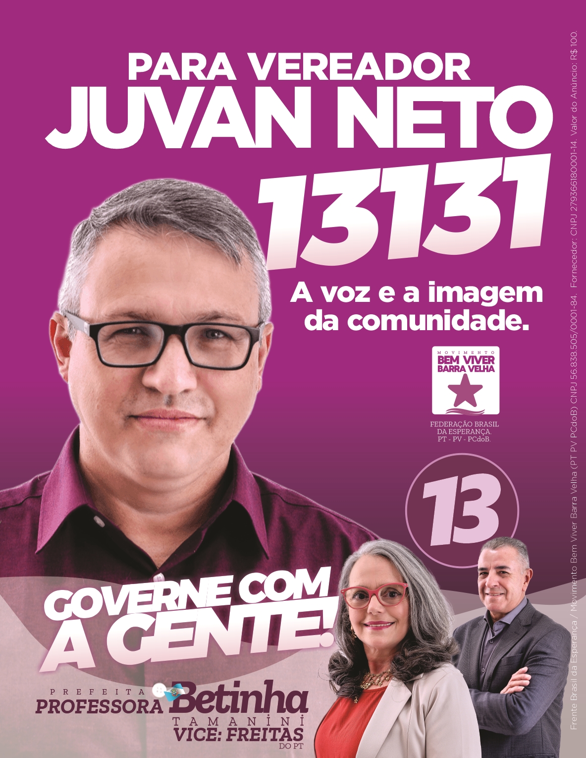 PARA VEREADOR JUVAN DE SOUZA NETO